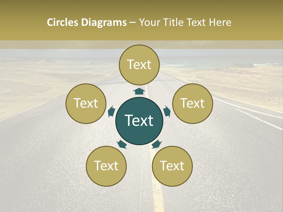 Dramatic Cloudscape Route PowerPoint Template