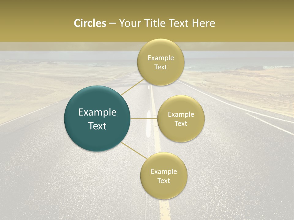 Dramatic Cloudscape Route PowerPoint Template