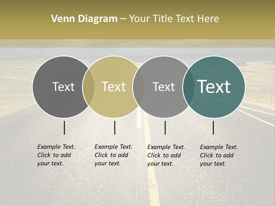 Dramatic Cloudscape Route PowerPoint Template