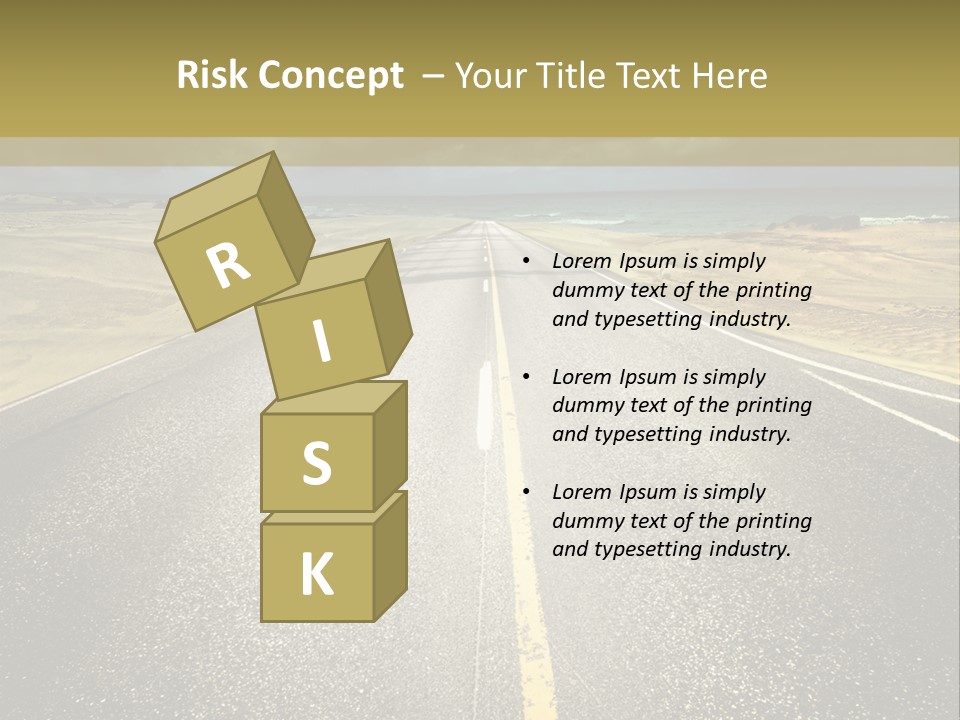 Dramatic Cloudscape Route PowerPoint Template