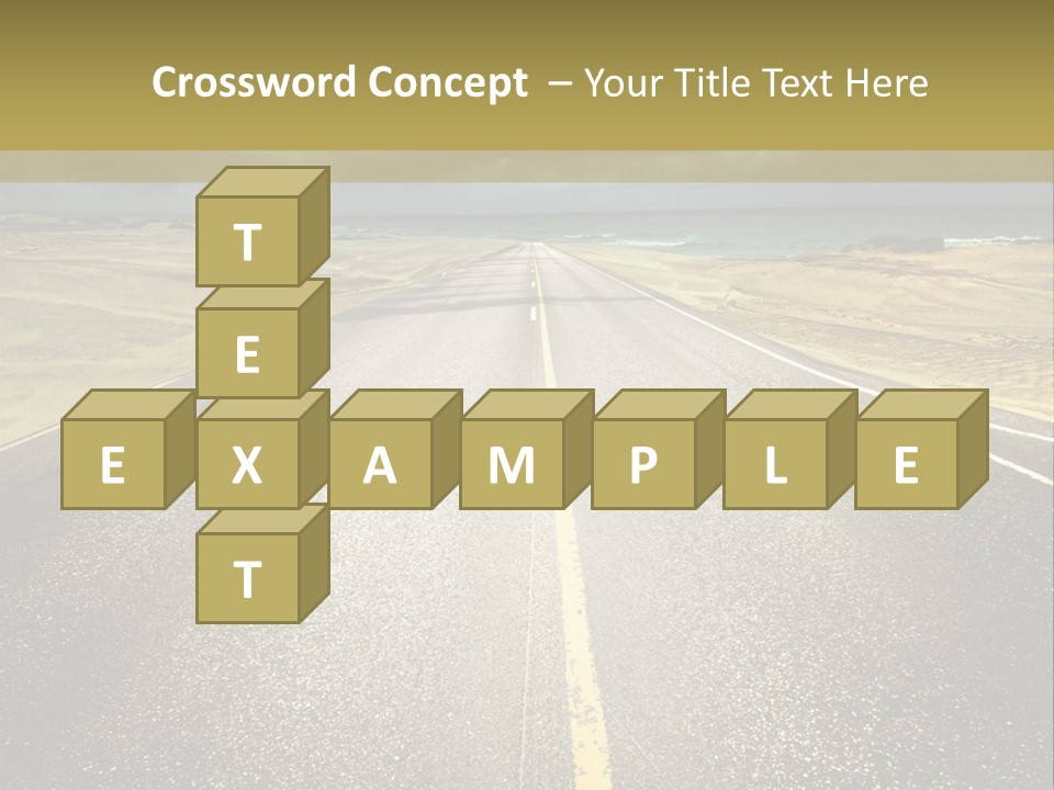 Dramatic Cloudscape Route PowerPoint Template