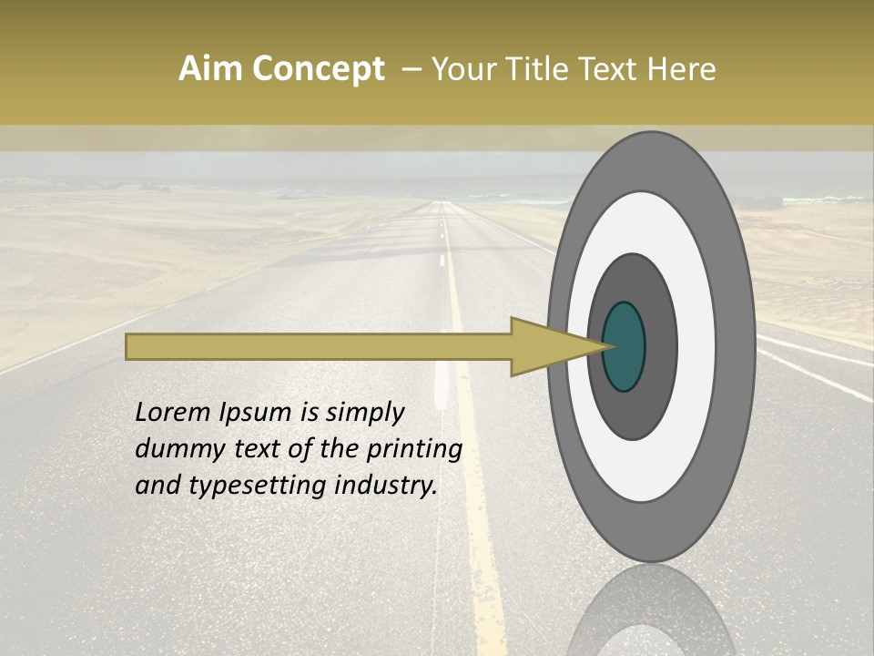 Dramatic Cloudscape Route PowerPoint Template