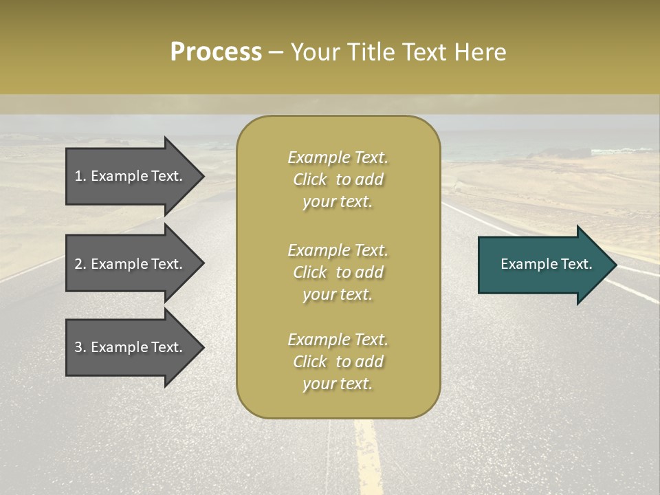 Dramatic Cloudscape Route PowerPoint Template