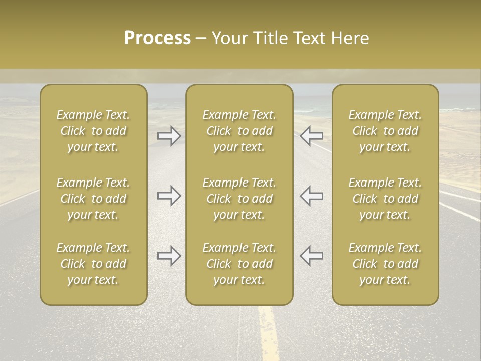 Dramatic Cloudscape Route PowerPoint Template