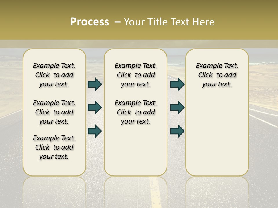 Dramatic Cloudscape Route PowerPoint Template