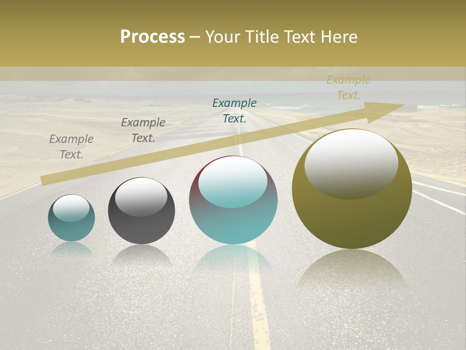 Dramatic Cloudscape Route PowerPoint Template