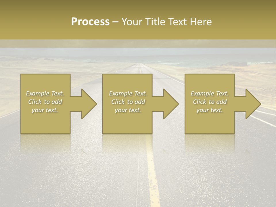 Dramatic Cloudscape Route PowerPoint Template