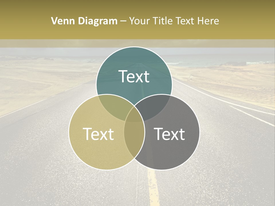 Dramatic Cloudscape Route PowerPoint Template