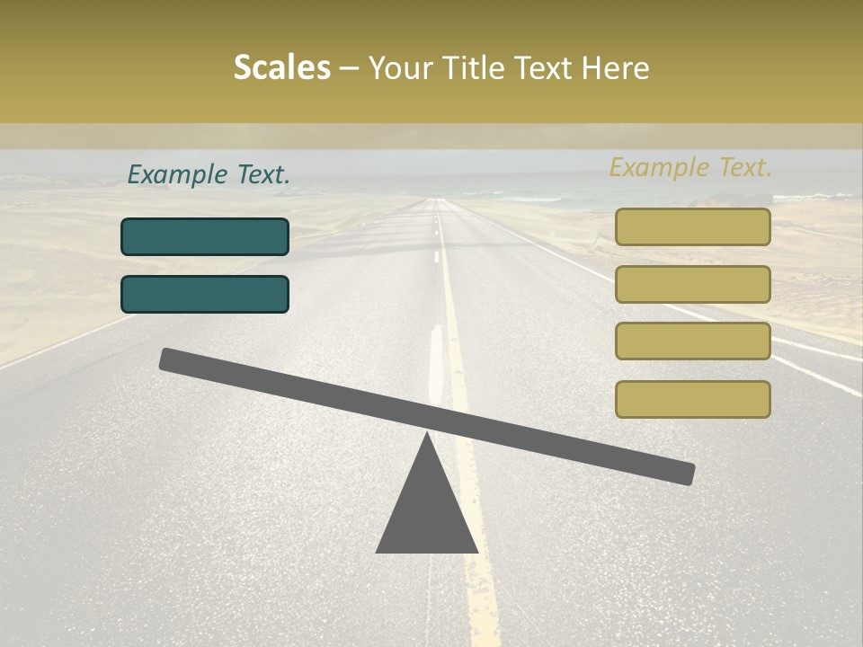 Dramatic Cloudscape Route PowerPoint Template