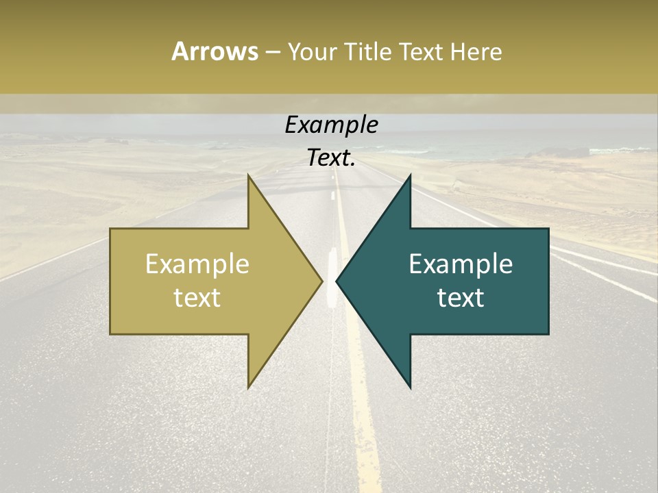 Dramatic Cloudscape Route PowerPoint Template