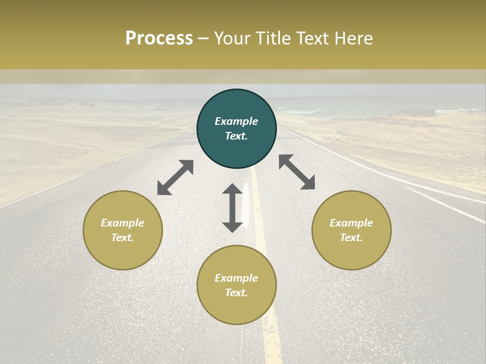 Dramatic Cloudscape Route PowerPoint Template