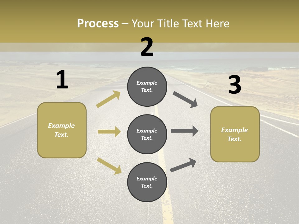 Dramatic Cloudscape Route PowerPoint Template