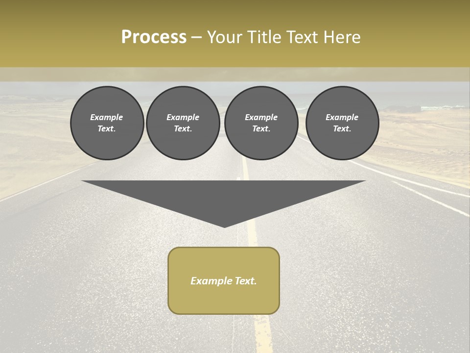 Dramatic Cloudscape Route PowerPoint Template