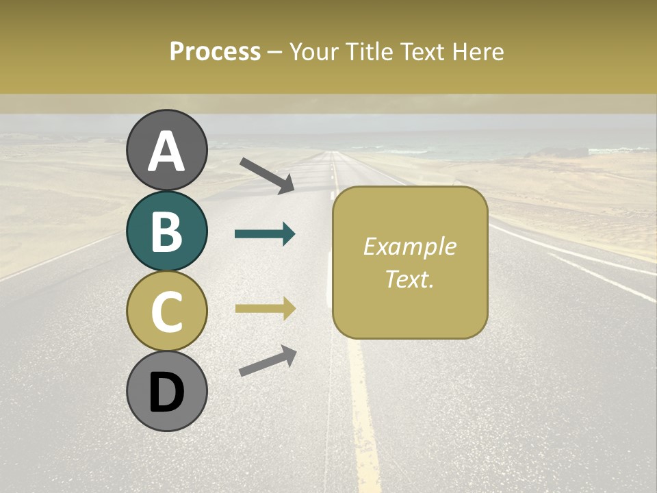 Dramatic Cloudscape Route PowerPoint Template