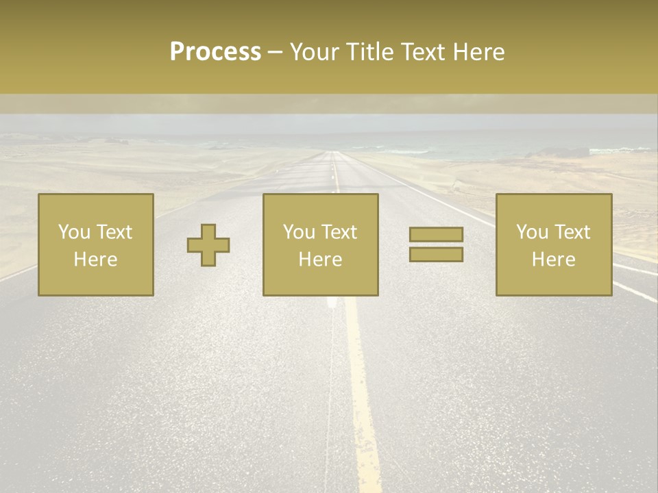 Dramatic Cloudscape Route PowerPoint Template