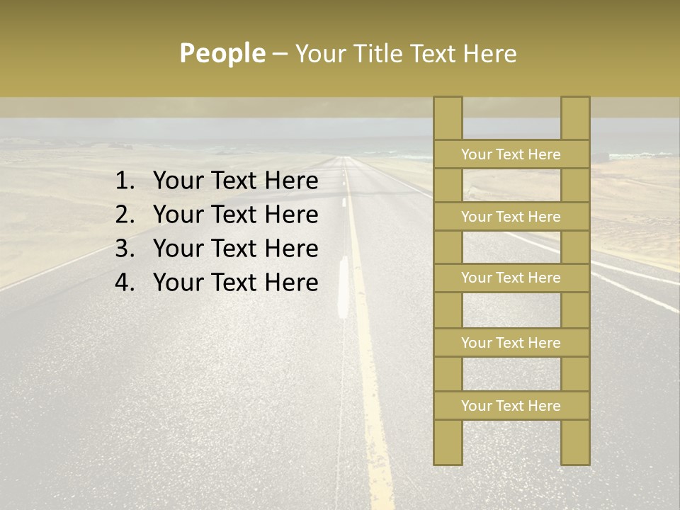 Dramatic Cloudscape Route PowerPoint Template
