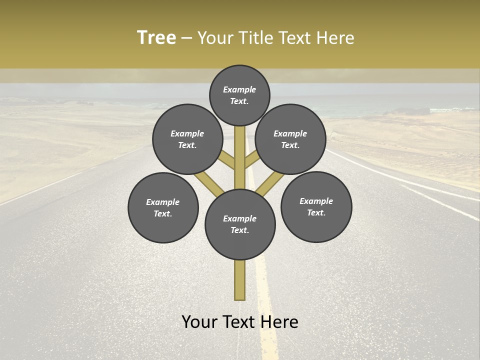 Dramatic Cloudscape Route PowerPoint Template