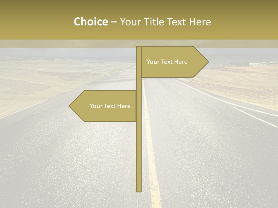 Dramatic Cloudscape Route PowerPoint Template