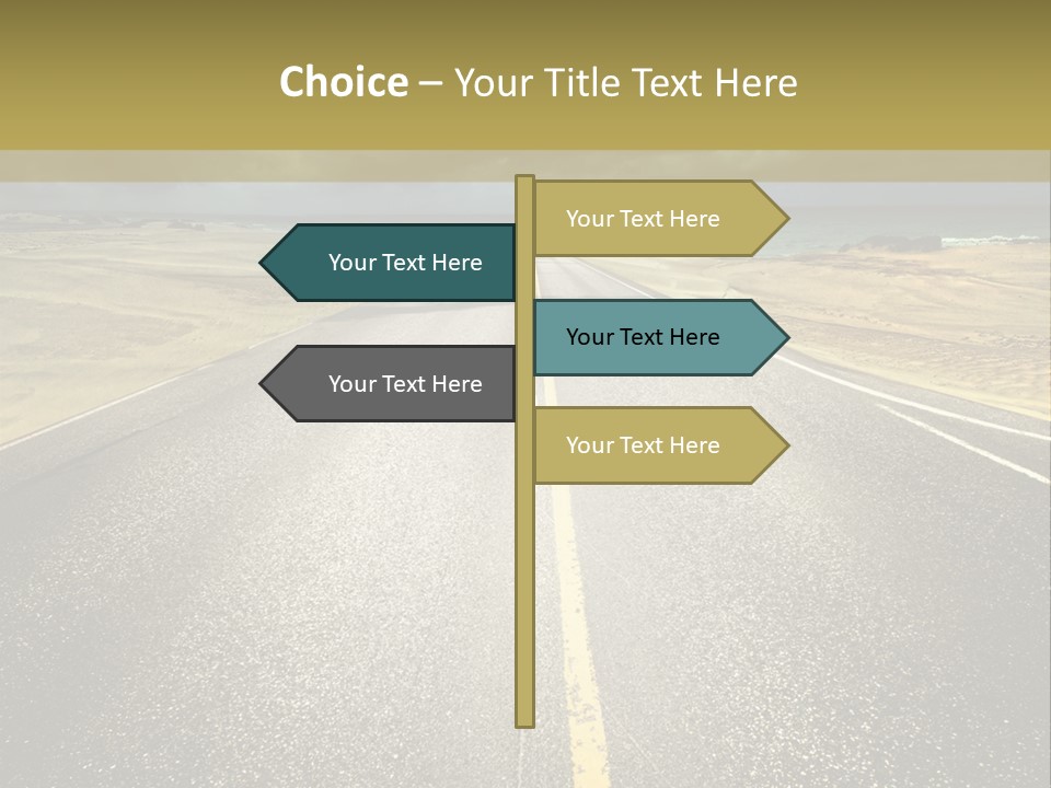 Dramatic Cloudscape Route PowerPoint Template