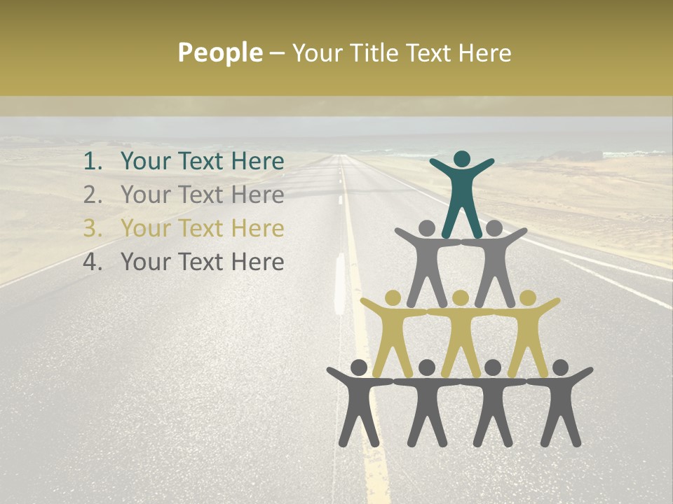 Dramatic Cloudscape Route PowerPoint Template