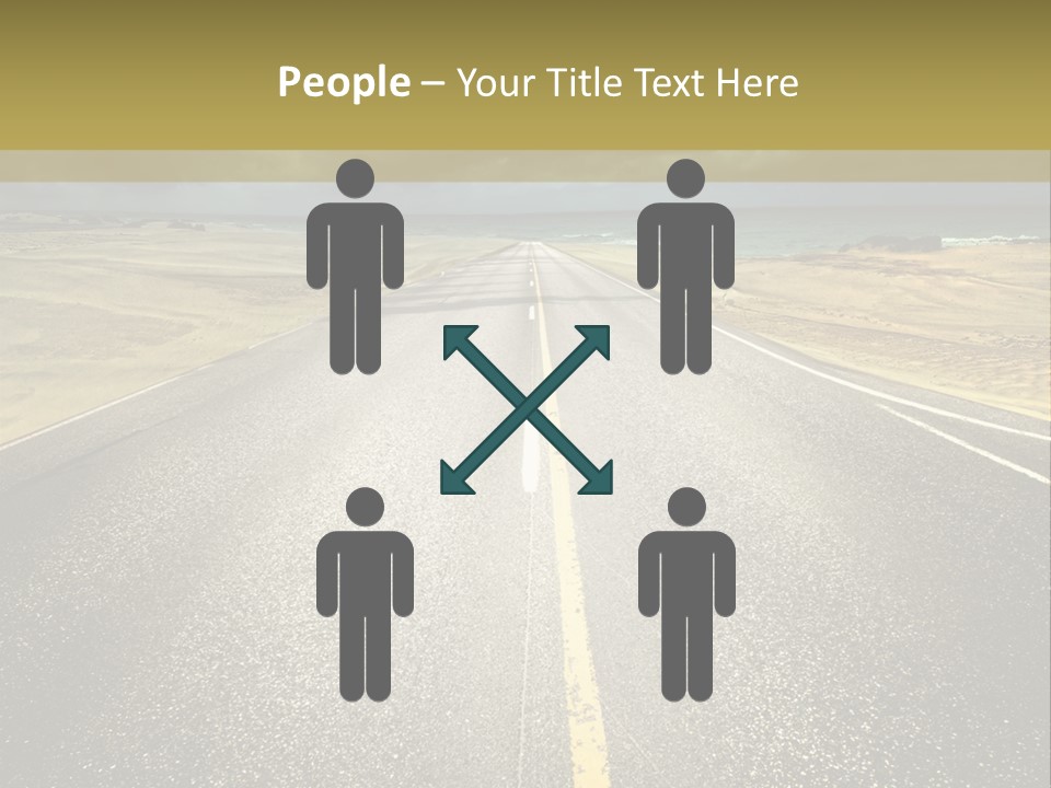 Dramatic Cloudscape Route PowerPoint Template