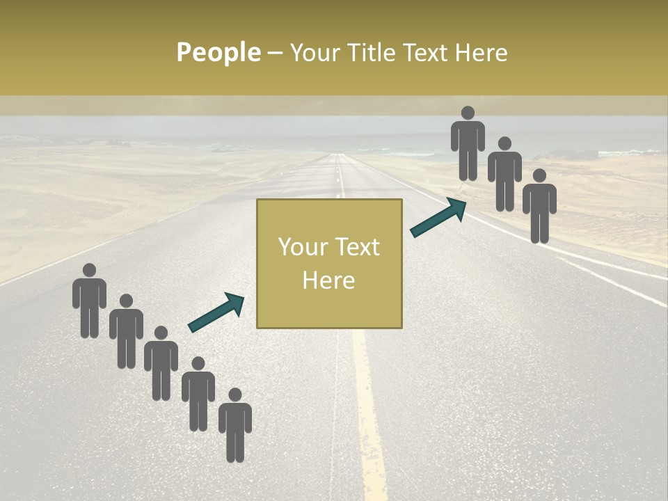 Dramatic Cloudscape Route PowerPoint Template
