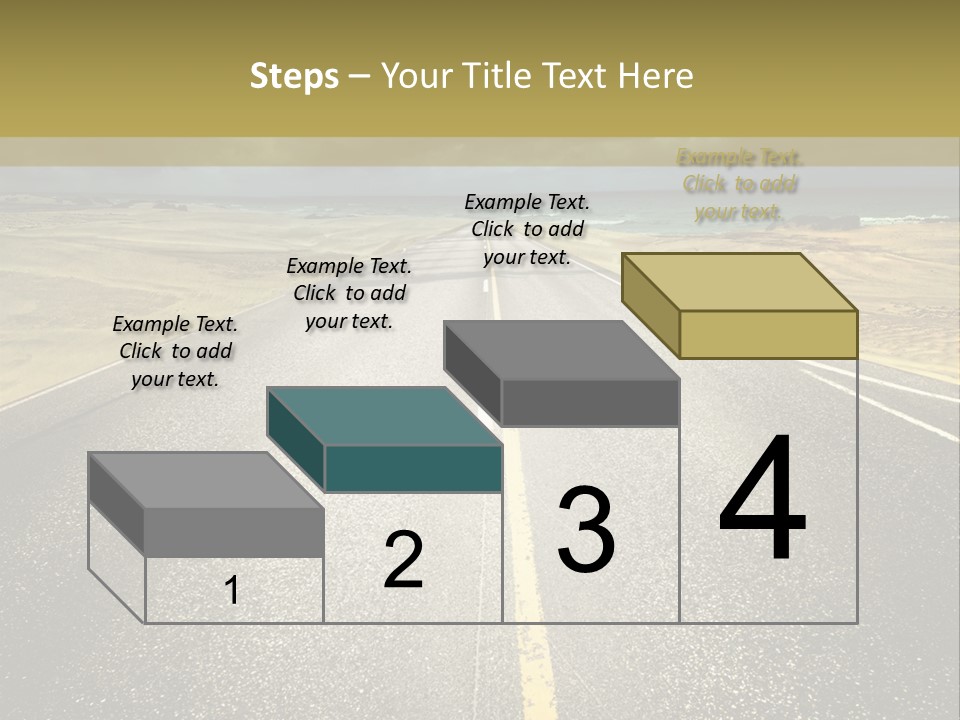 Dramatic Cloudscape Route PowerPoint Template