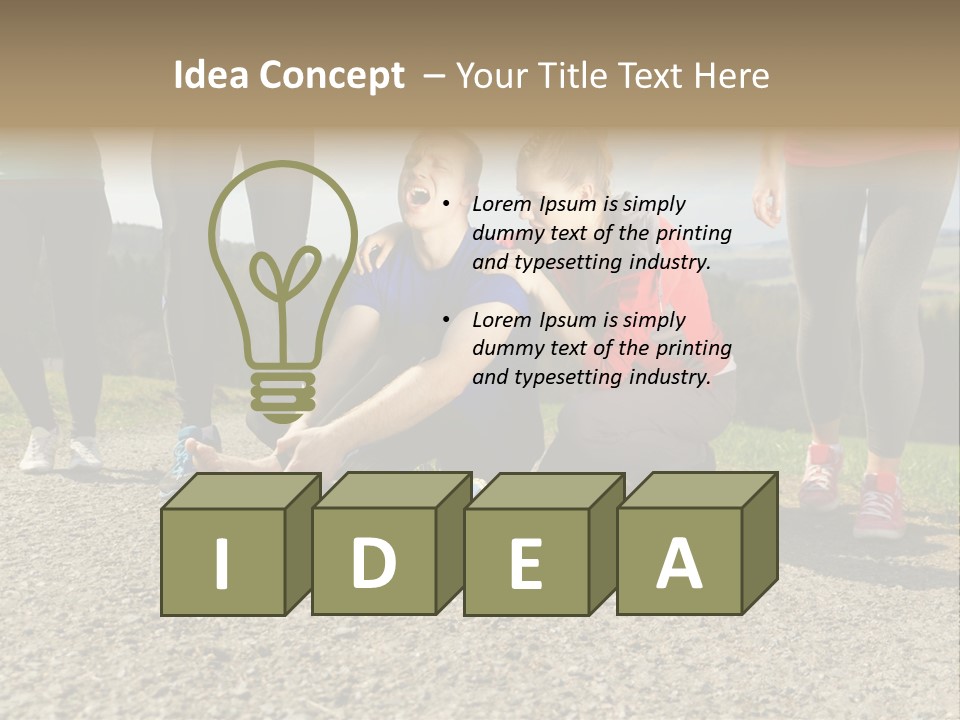 Sport Determination Action PowerPoint Template