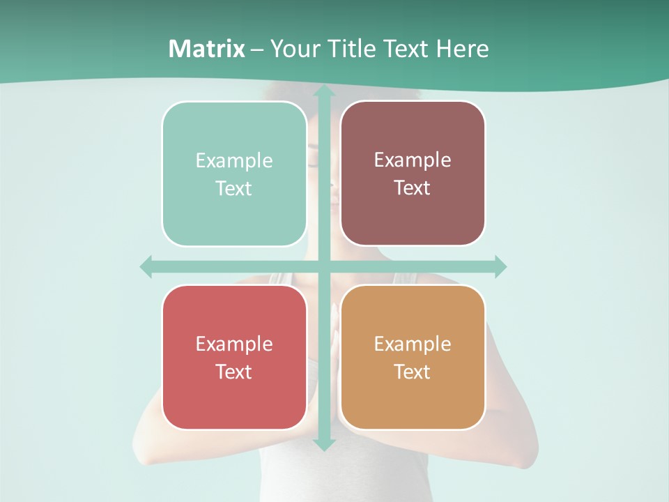 A Woman Sitting In A Yoga Position With Her Eyes Closed PowerPoint Template