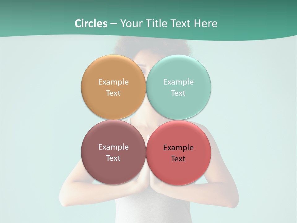 A Woman Sitting In A Yoga Position With Her Eyes Closed PowerPoint Template