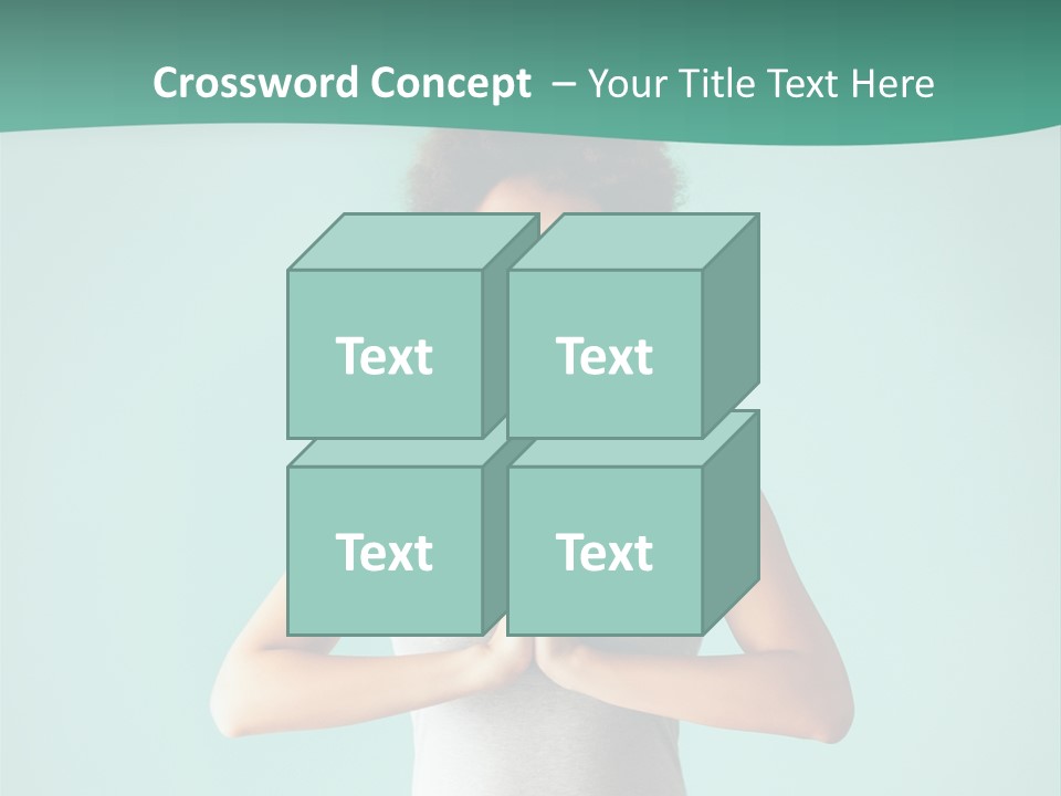 A Woman Sitting In A Yoga Position With Her Eyes Closed PowerPoint Template