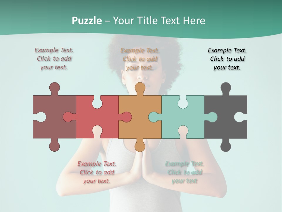 A Woman Sitting In A Yoga Position With Her Eyes Closed PowerPoint Template