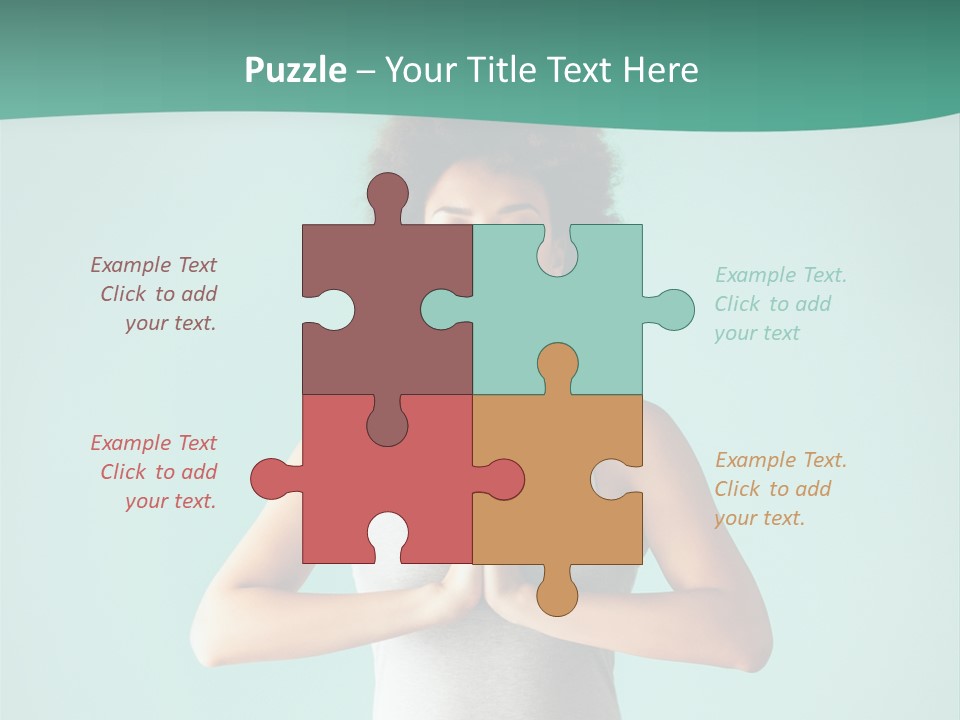 A Woman Sitting In A Yoga Position With Her Eyes Closed PowerPoint Template