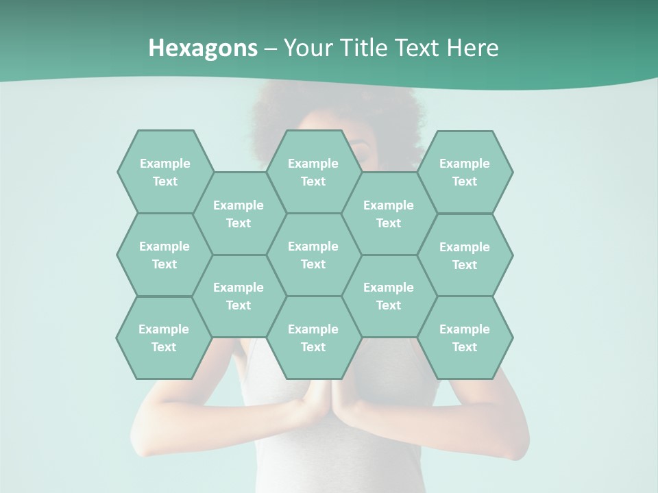 A Woman Sitting In A Yoga Position With Her Eyes Closed PowerPoint Template