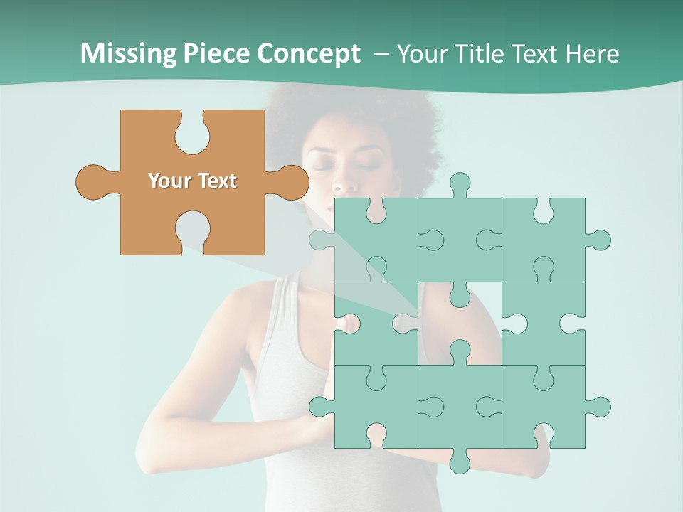 A Woman Sitting In A Yoga Position With Her Eyes Closed PowerPoint Template