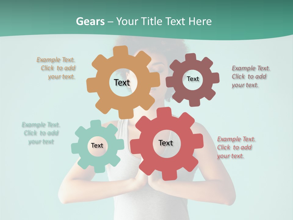 A Woman Sitting In A Yoga Position With Her Eyes Closed PowerPoint Template