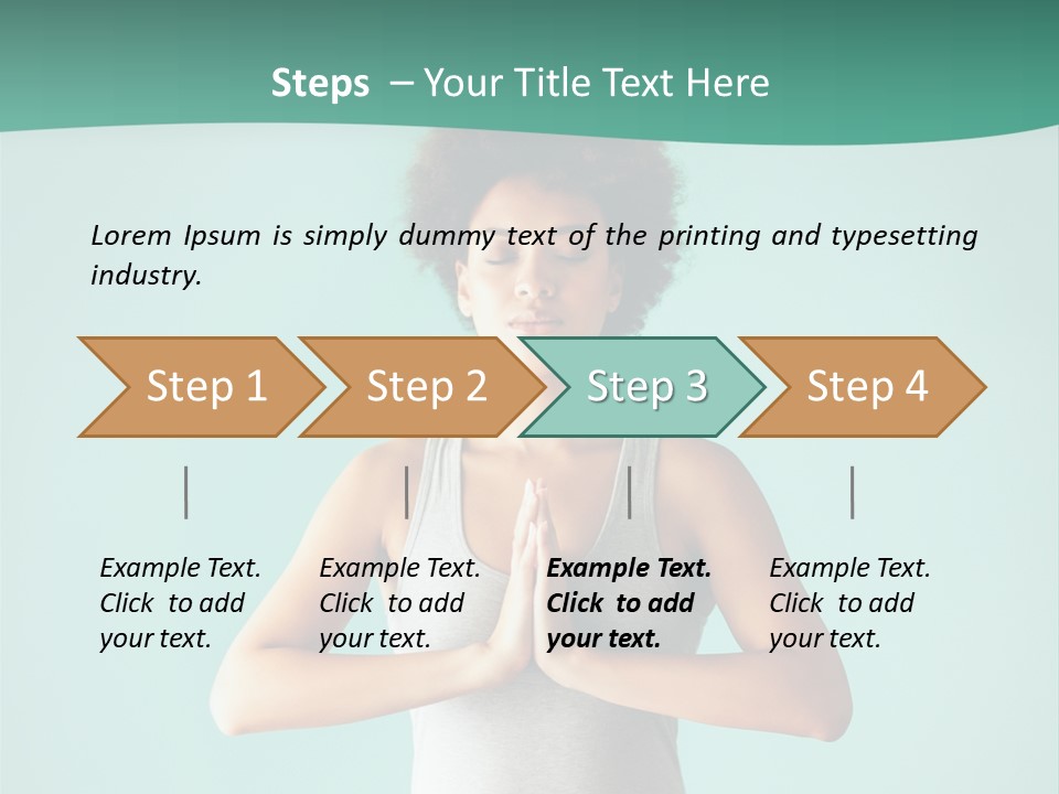 A Woman Sitting In A Yoga Position With Her Eyes Closed PowerPoint Template