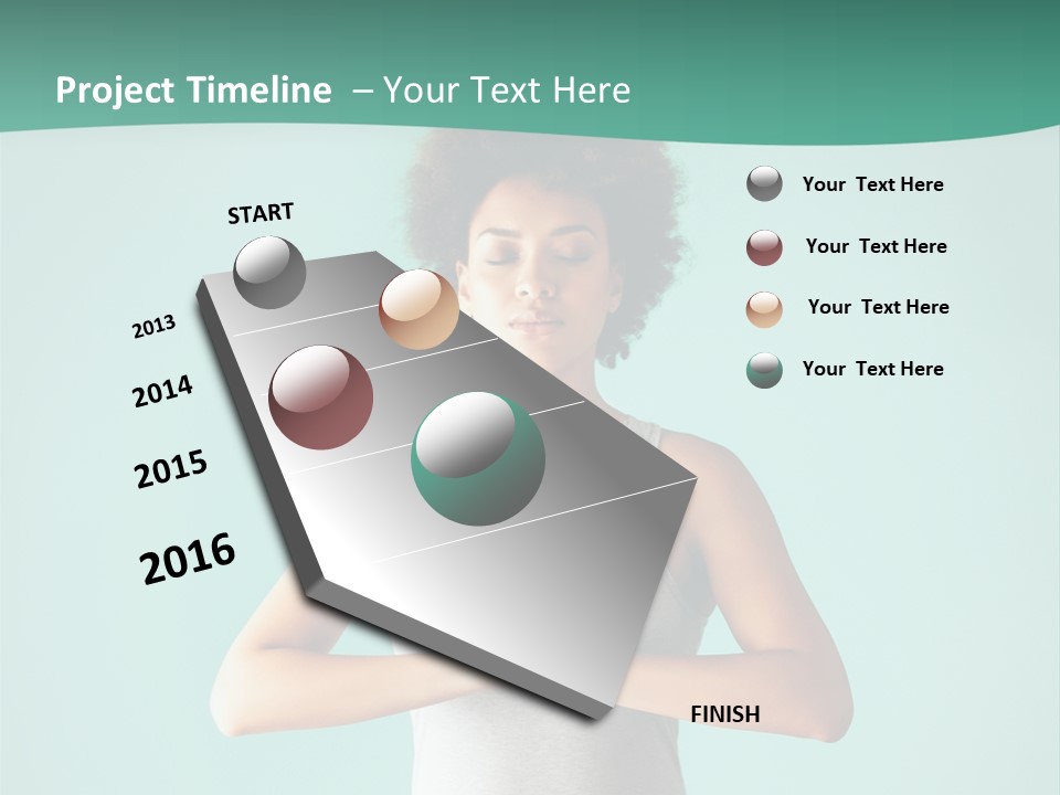 A Woman Sitting In A Yoga Position With Her Eyes Closed PowerPoint Template