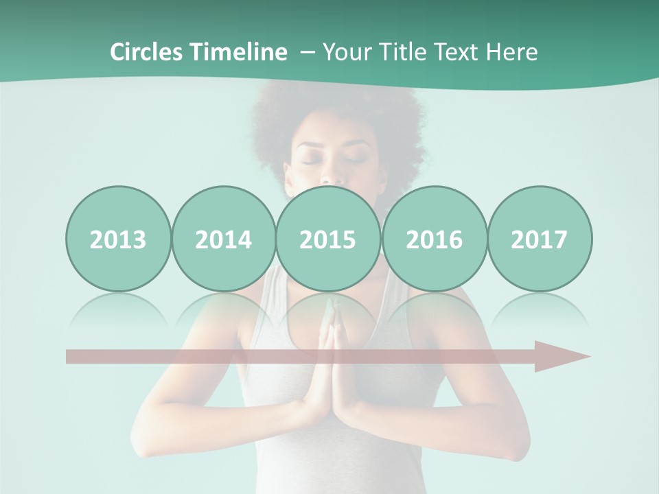 A Woman Sitting In A Yoga Position With Her Eyes Closed PowerPoint Template