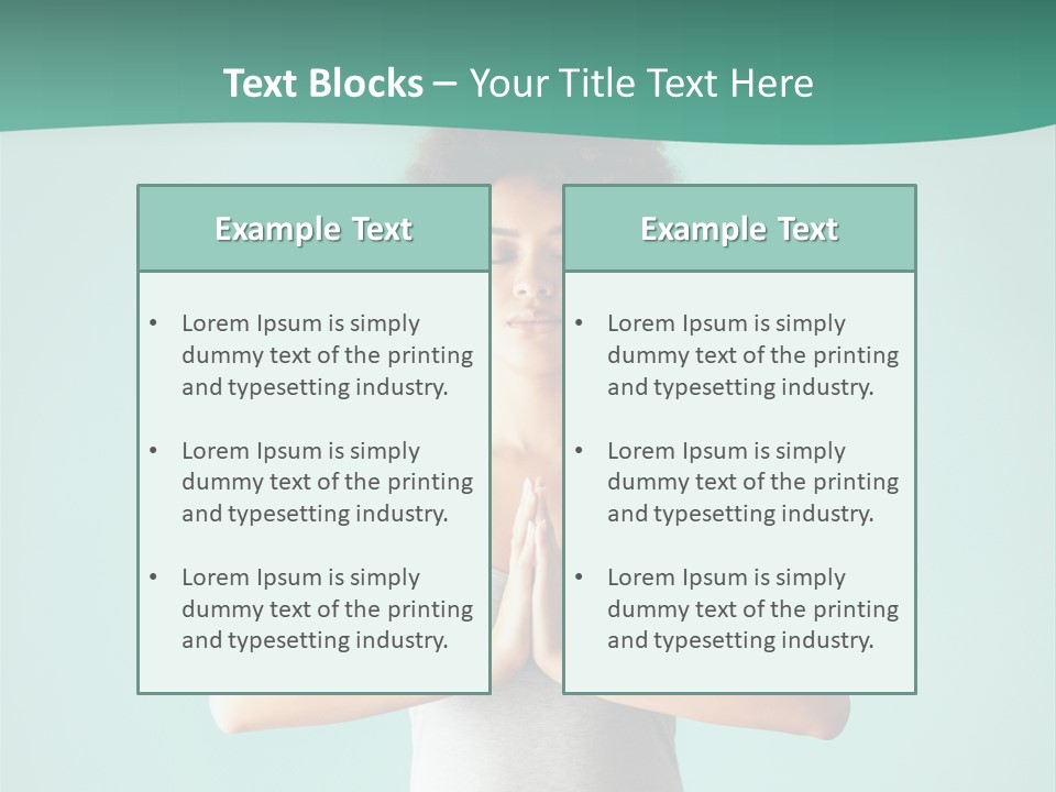 A Woman Sitting In A Yoga Position With Her Eyes Closed PowerPoint Template