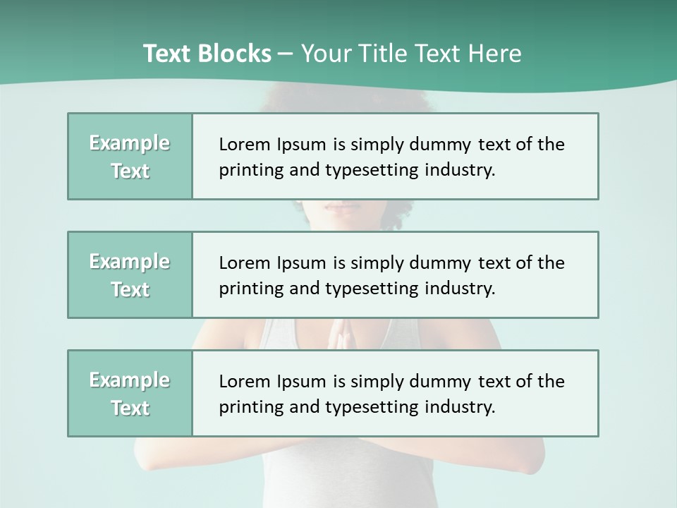 A Woman Sitting In A Yoga Position With Her Eyes Closed PowerPoint Template