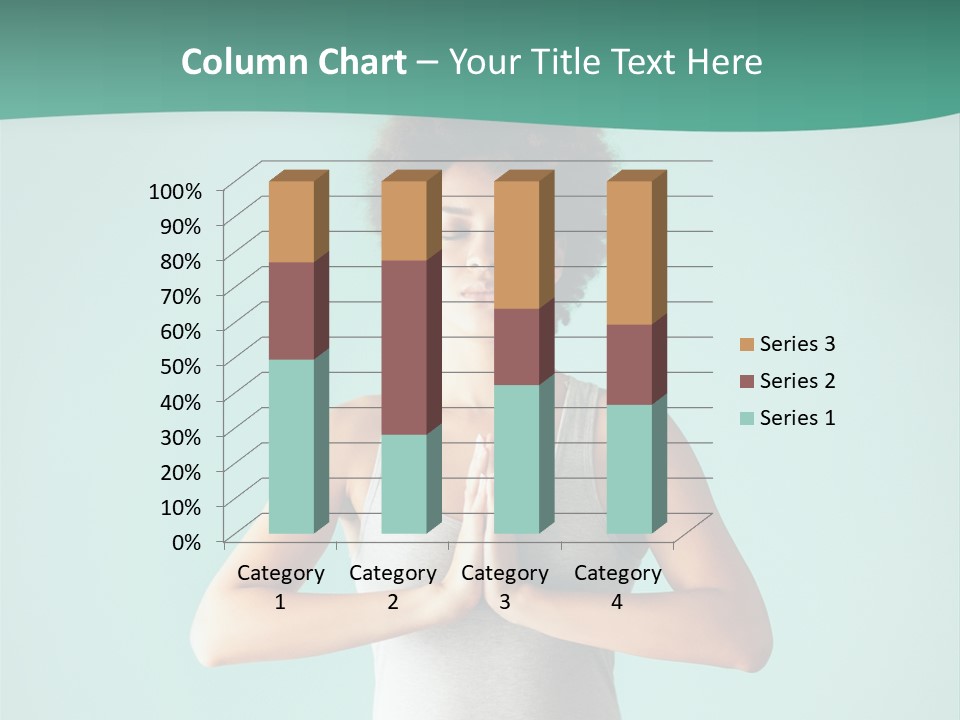 A Woman Sitting In A Yoga Position With Her Eyes Closed PowerPoint Template