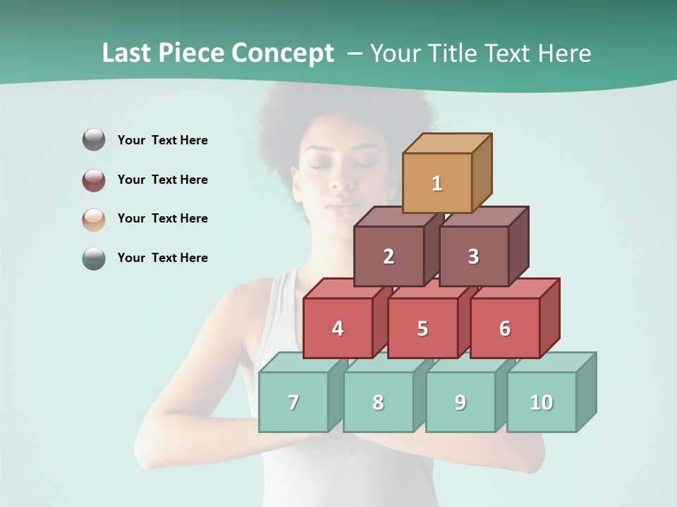 A Woman Sitting In A Yoga Position With Her Eyes Closed PowerPoint Template