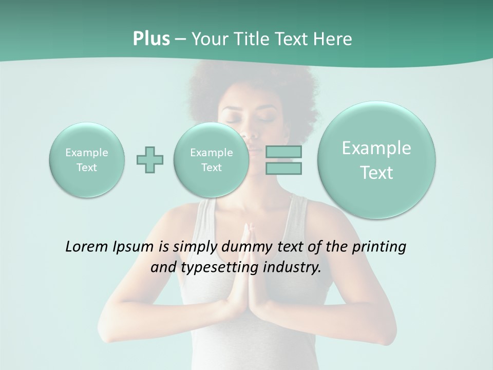 A Woman Sitting In A Yoga Position With Her Eyes Closed PowerPoint Template