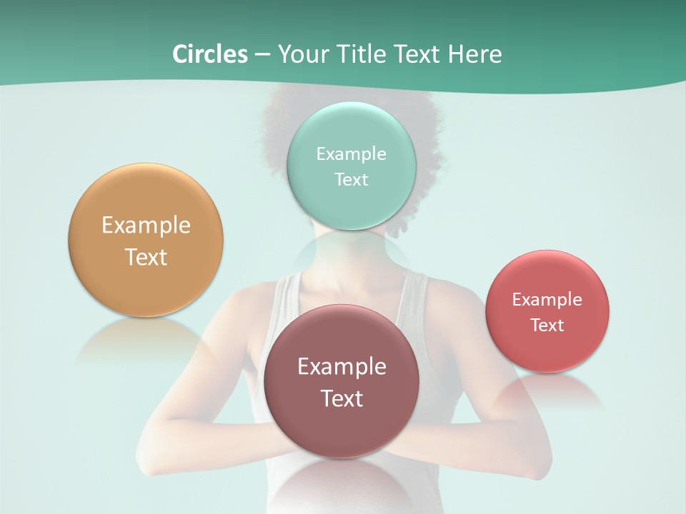 A Woman Sitting In A Yoga Position With Her Eyes Closed PowerPoint Template