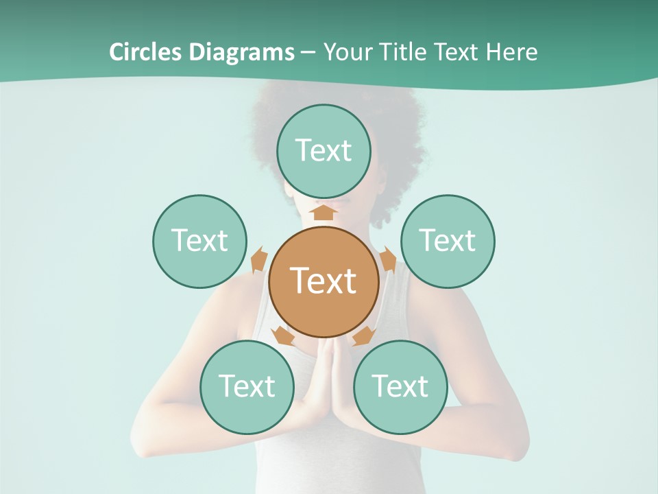 A Woman Sitting In A Yoga Position With Her Eyes Closed PowerPoint Template