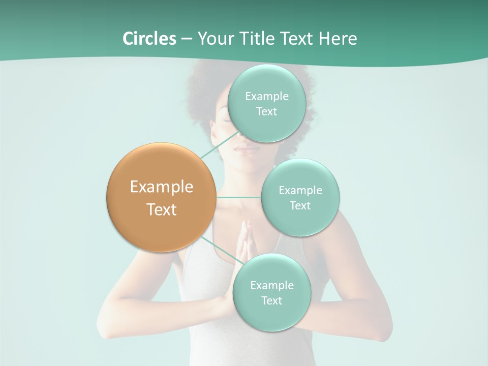 A Woman Sitting In A Yoga Position With Her Eyes Closed PowerPoint Template