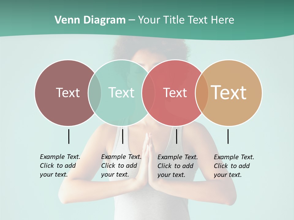 A Woman Sitting In A Yoga Position With Her Eyes Closed PowerPoint Template