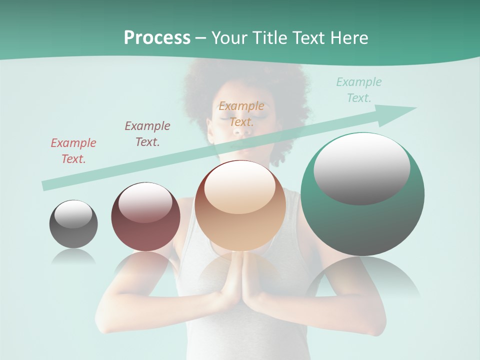 A Woman Sitting In A Yoga Position With Her Eyes Closed PowerPoint Template