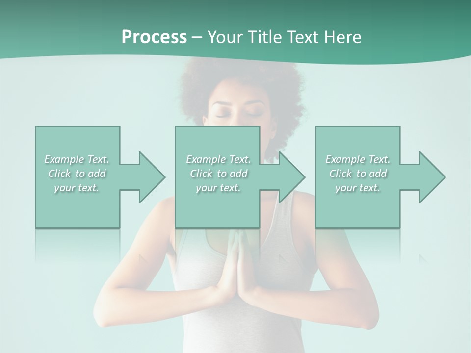 A Woman Sitting In A Yoga Position With Her Eyes Closed PowerPoint Template